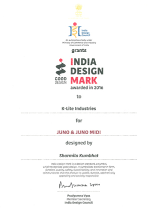 India Design Mark Award 2016 - Juno