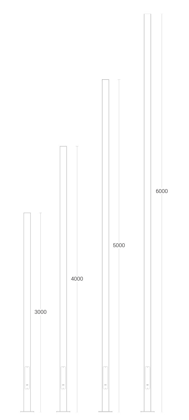 Quadra Sq. 100 - dimensional drawing