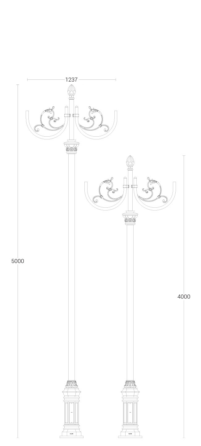 Coralume Orna Causeway Midi - dimensional drawing