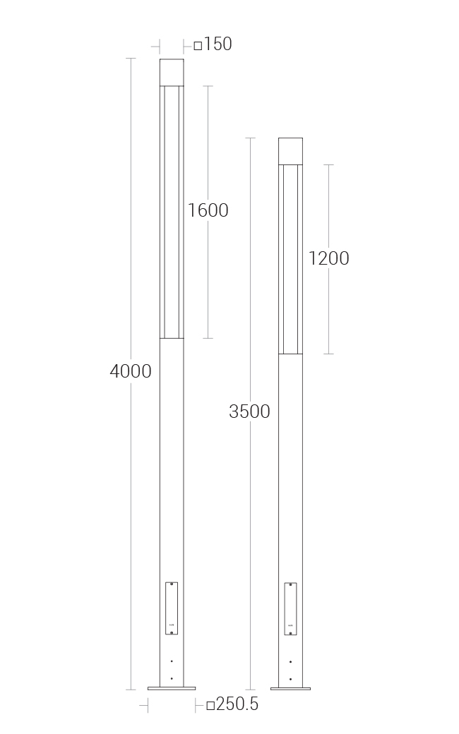 Carley Square 2.0 - dimensional drawing