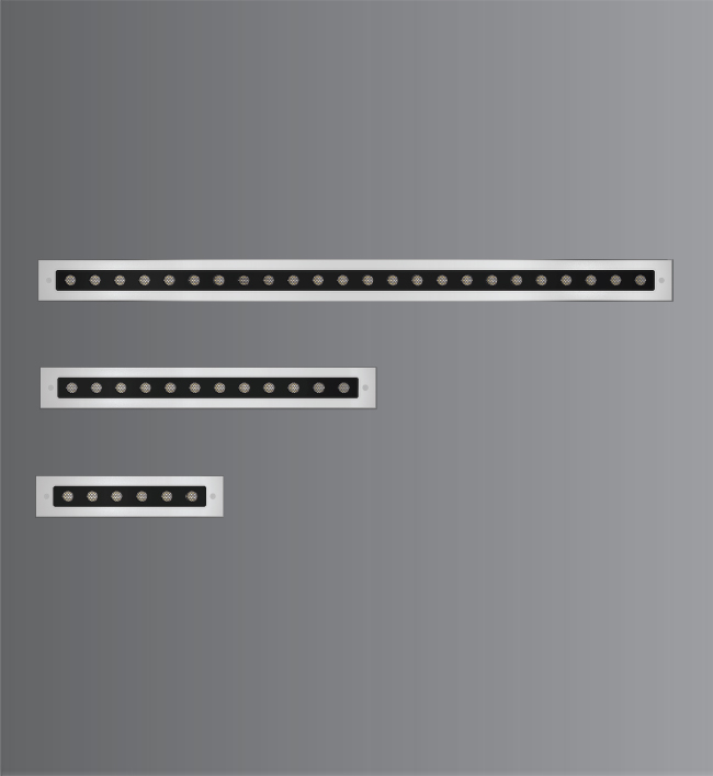 Linear In-Ground Luminaires - Wall Washer - 3D view