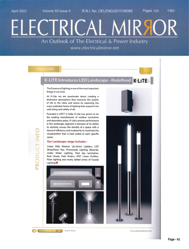 Electricals Mirror - April 2023