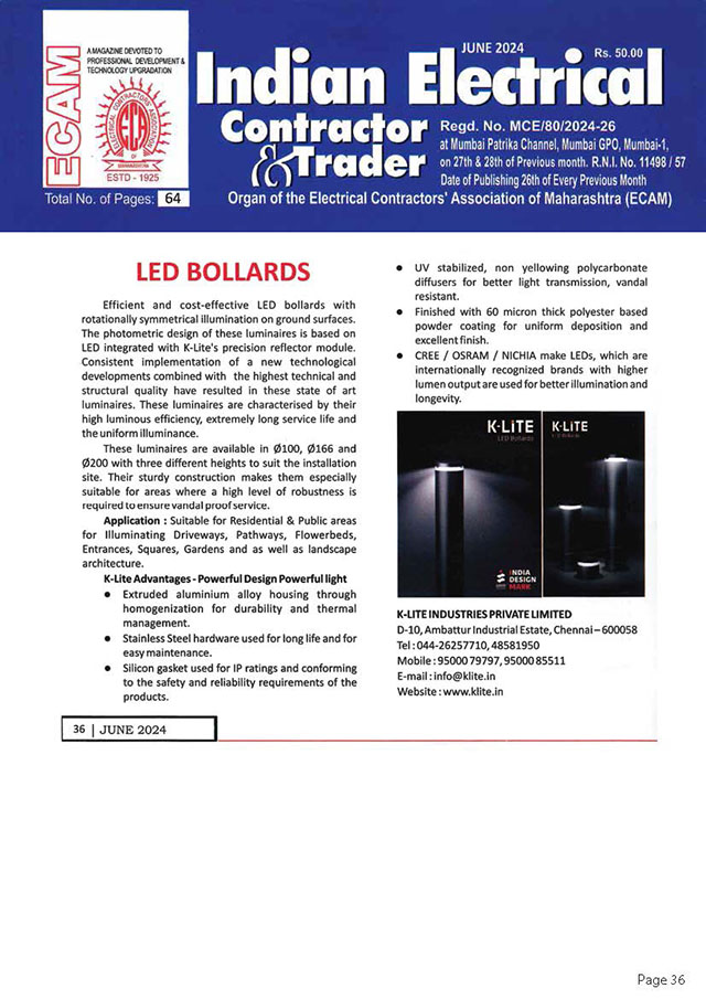 Indian Electrical Contractor & Trader - June 2024