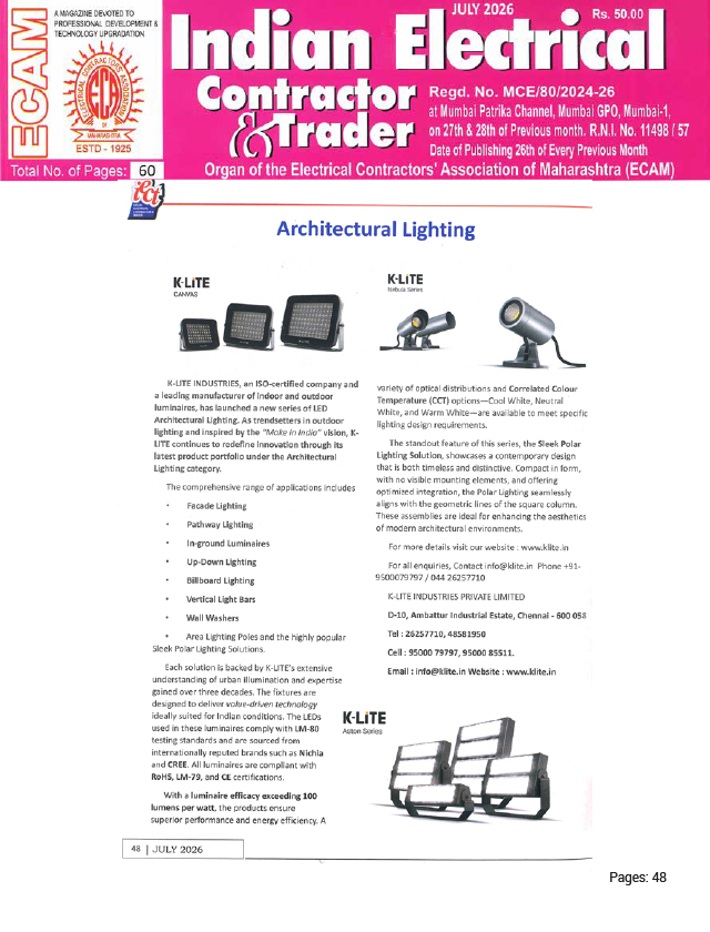 Indian Electrical Contractor & Trader - July - 2026