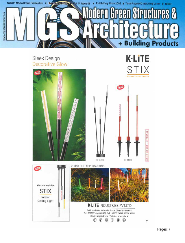MGS Modern Green Structures & Architecture - September - 2026